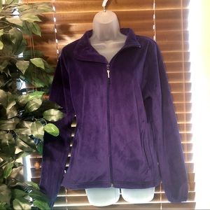 Magellan Outdoors Purple Zipper Fleece, M